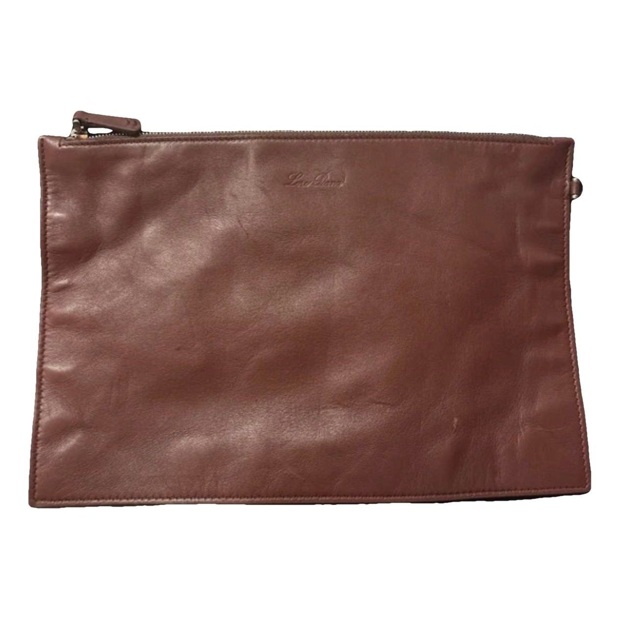 Leather clutch bag