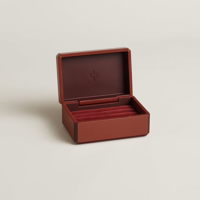 Acajou Facettes H En Dedale Ring Box