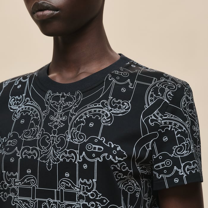 Noir "Ferronnerie Remix" Straight T-shirt