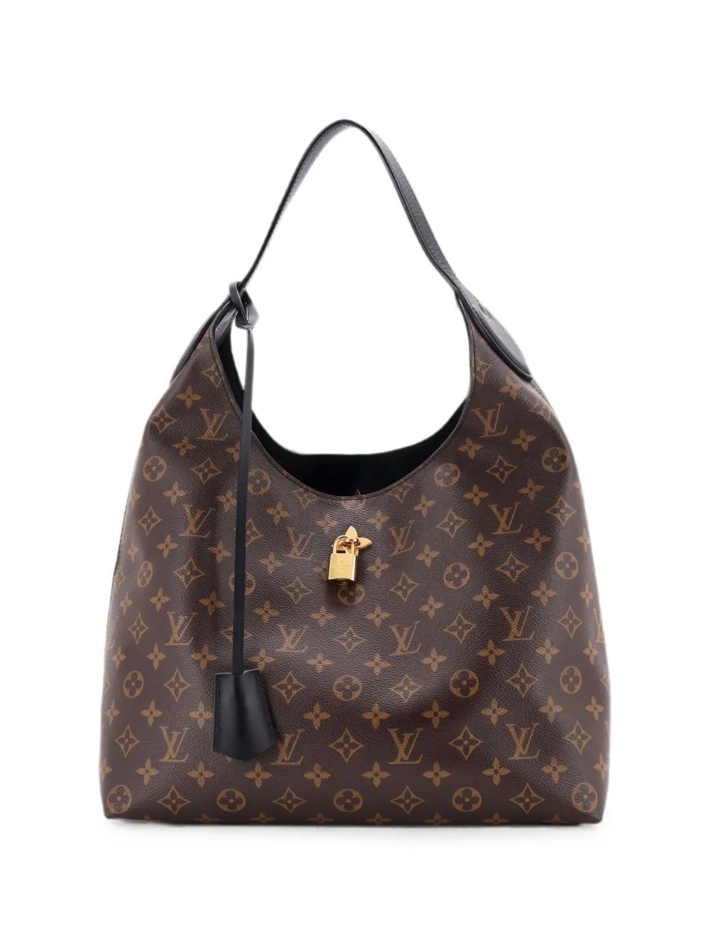 Flower Monogram Canvas with Leather hobo bag