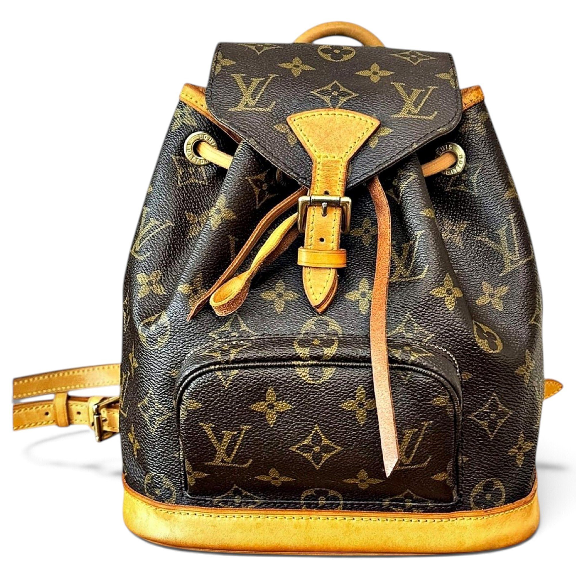 Montsouris Vintage leather backpack