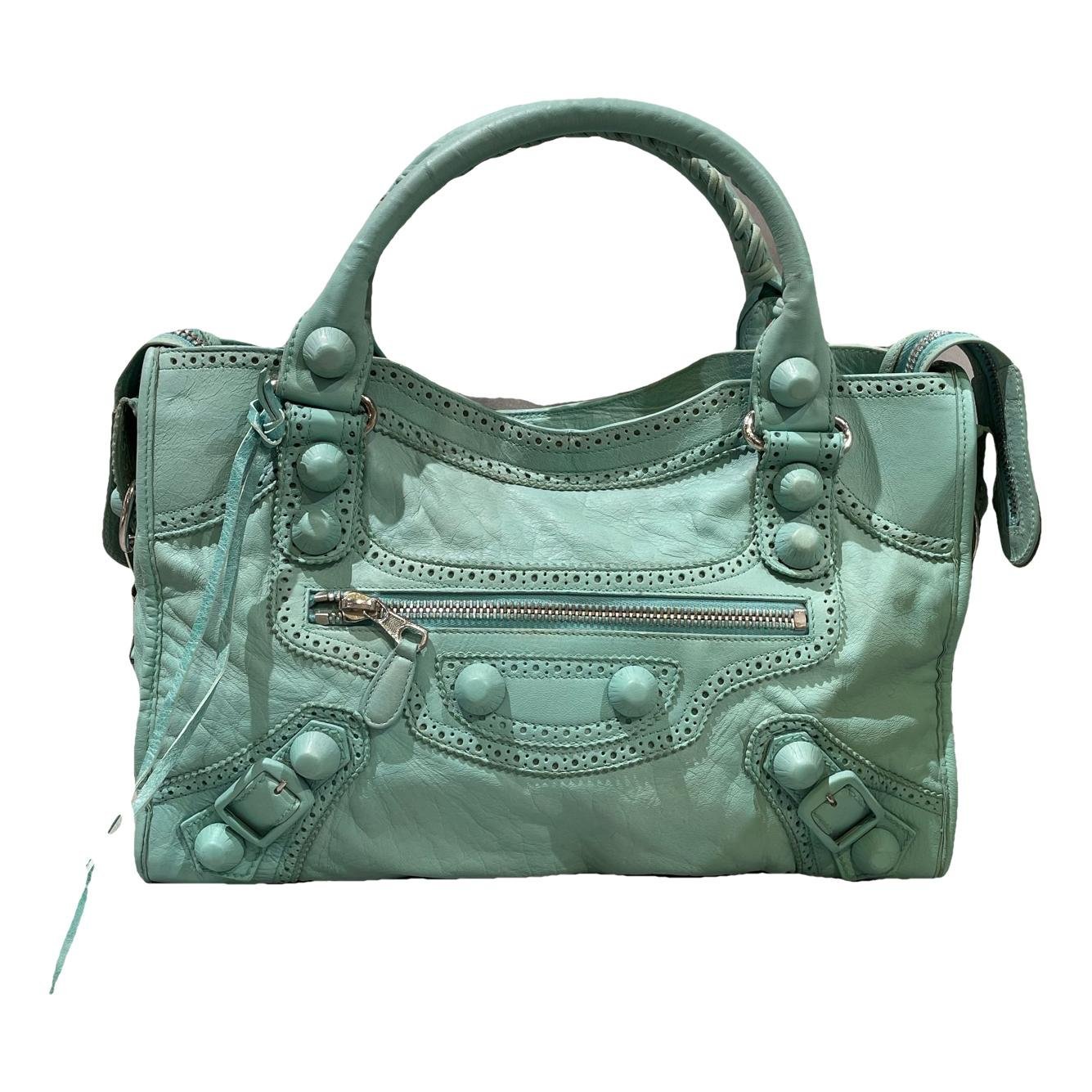 City leather handbag