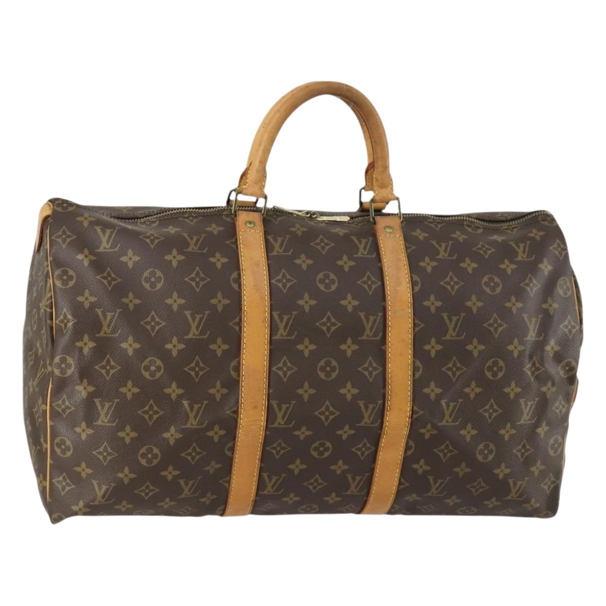 Keepall leather travel bag