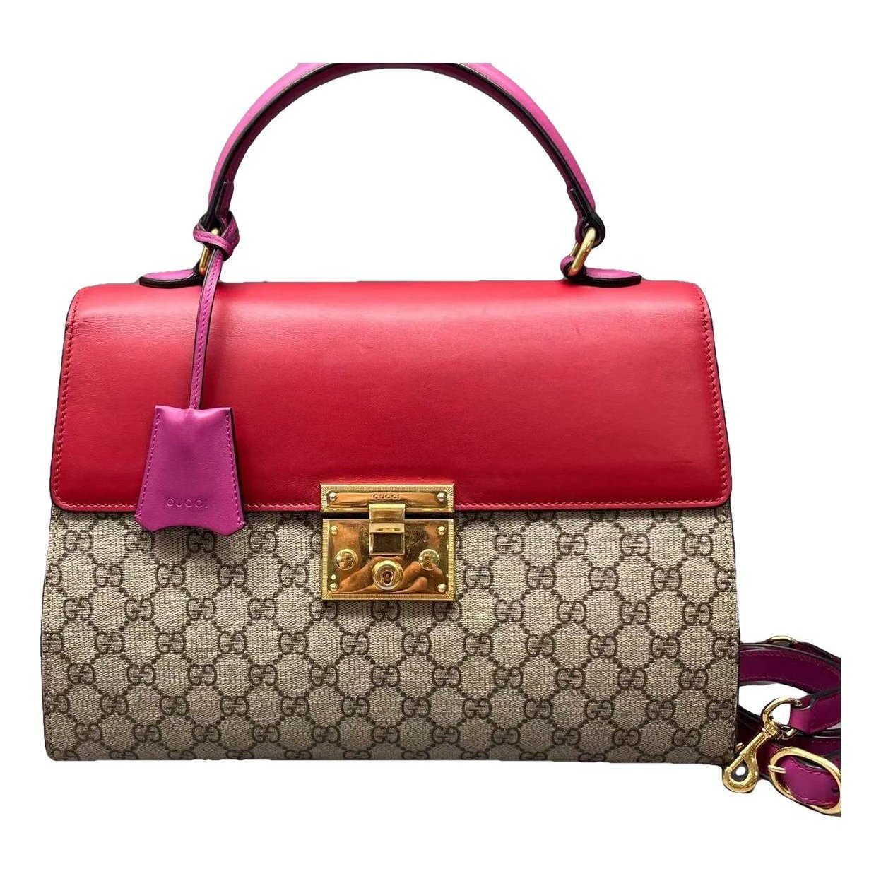 Padlock leather crossbody bag