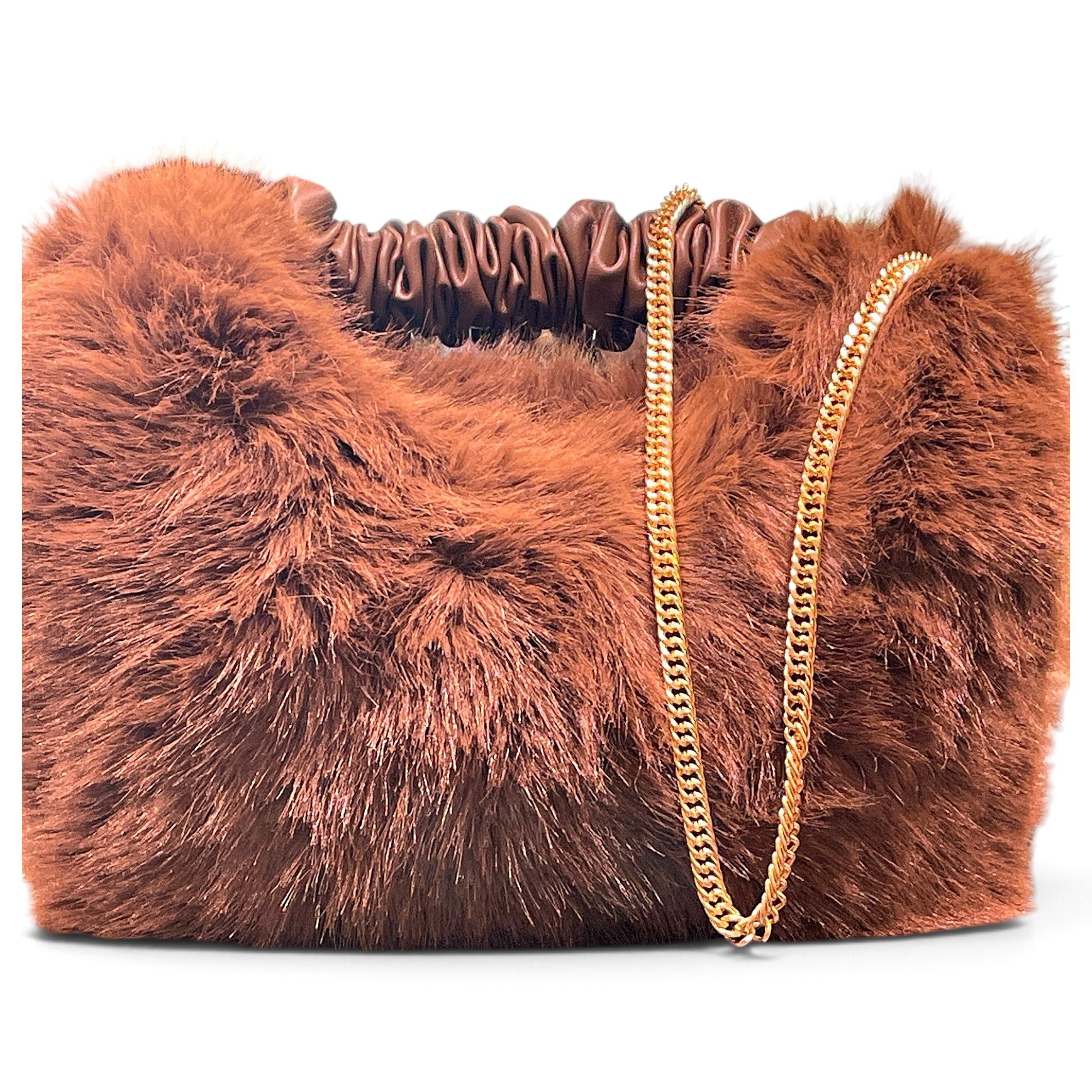 Faux fur handbag