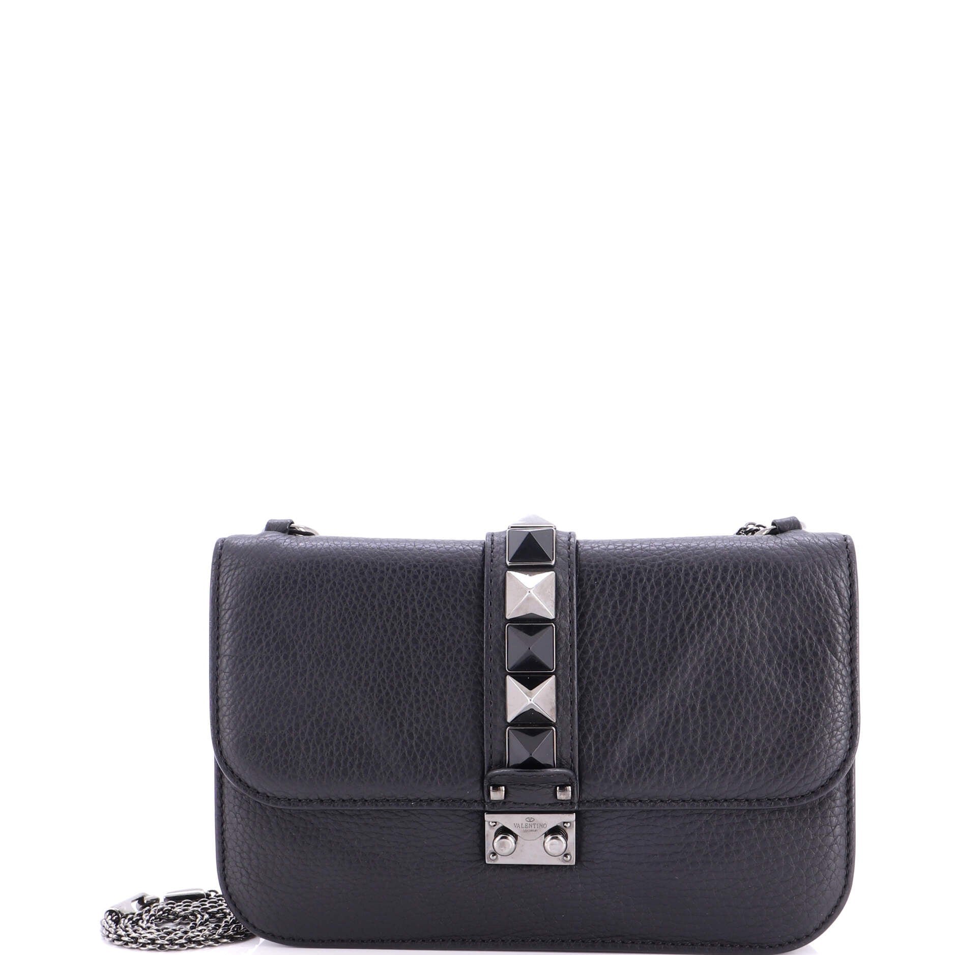 Glam Lock Shoulder Bag Leather Medium