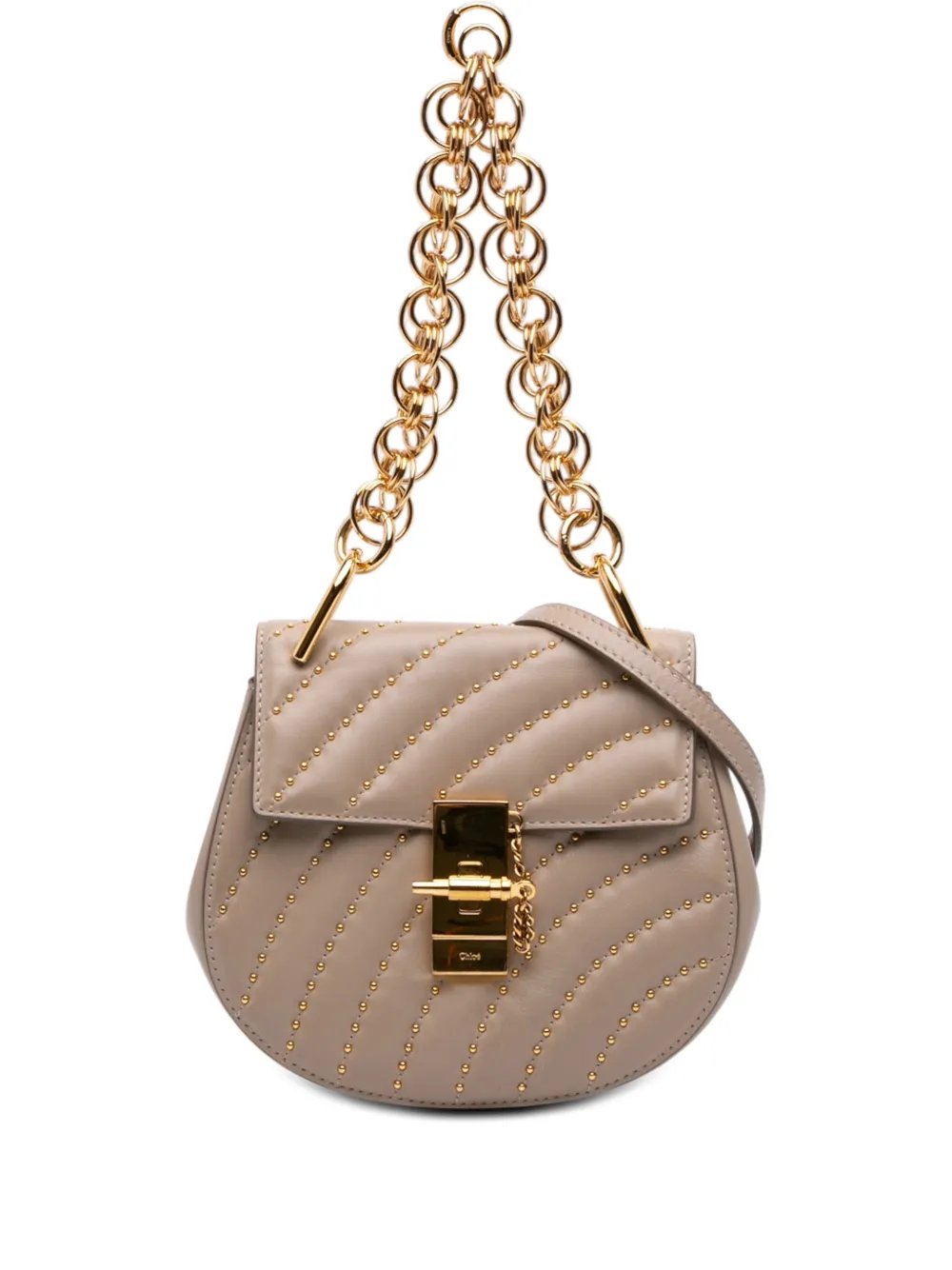 Chloe 2018 Mini Studded Leather Drew Bijou satchel