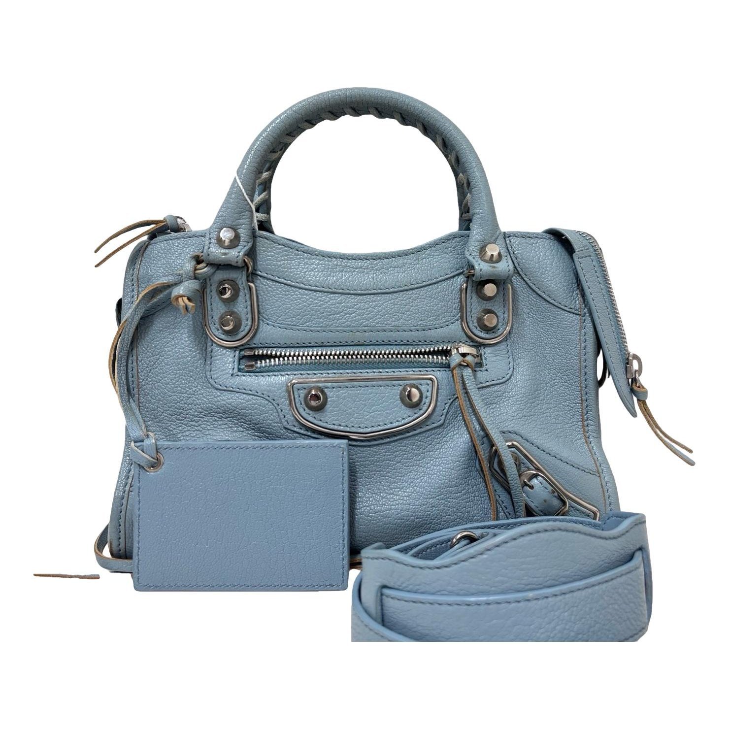 City leather handbag