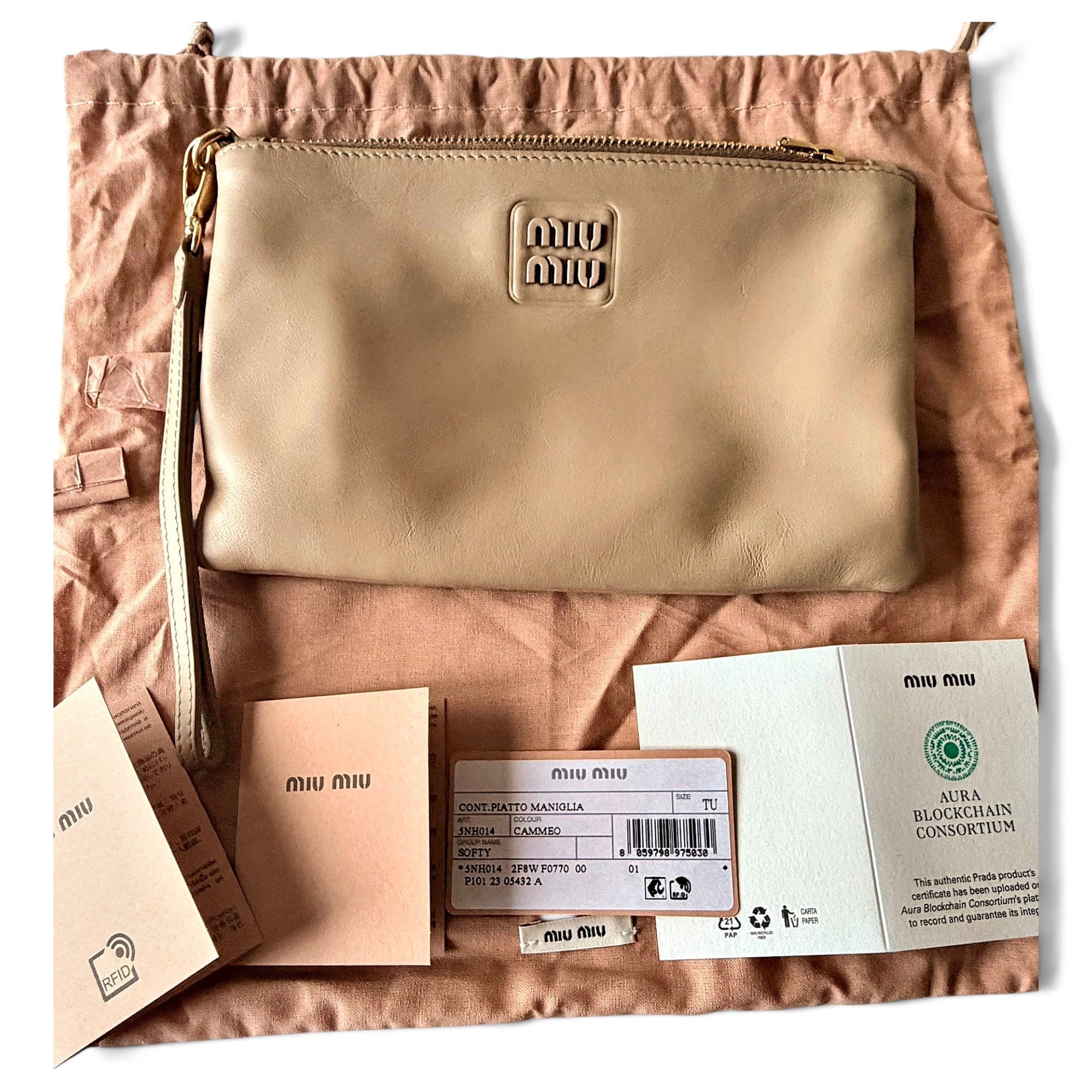 Leather clutch bag