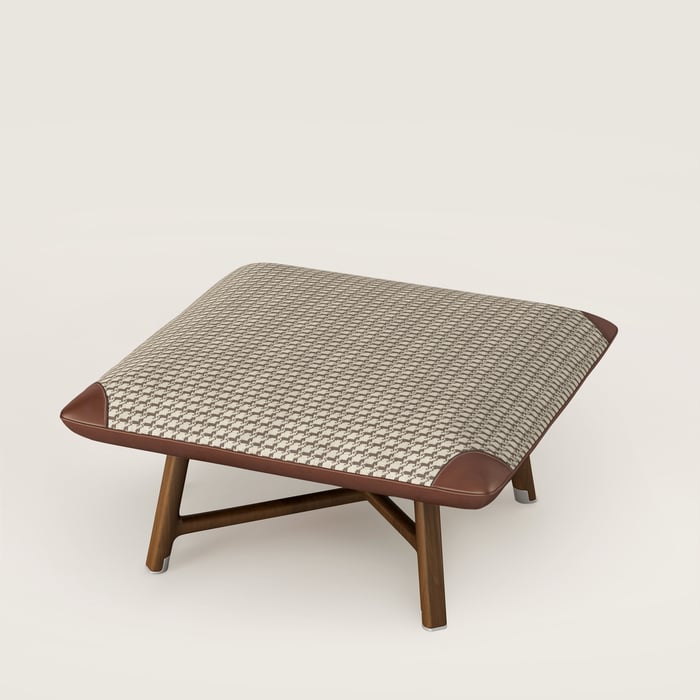Les Necessaires d'Hermès "Carre d'Assise" Low Stool, Medium Model