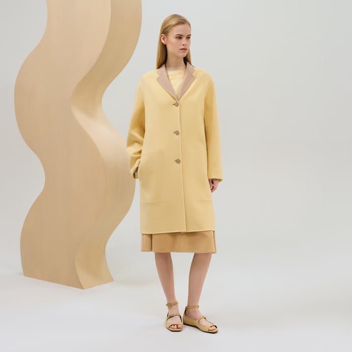 Jaune Aurore Supple Cashmere Coat