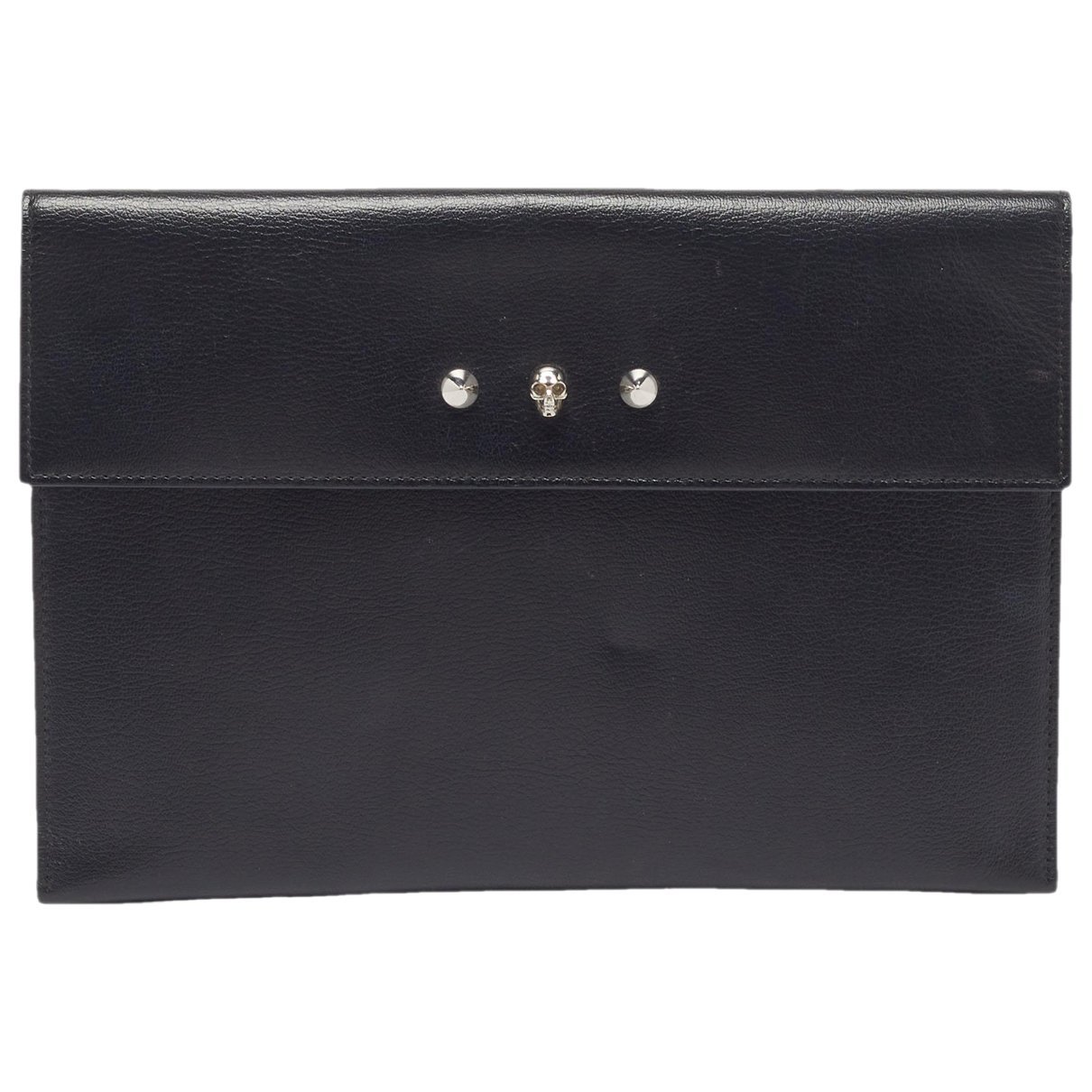 Leather clutch bag