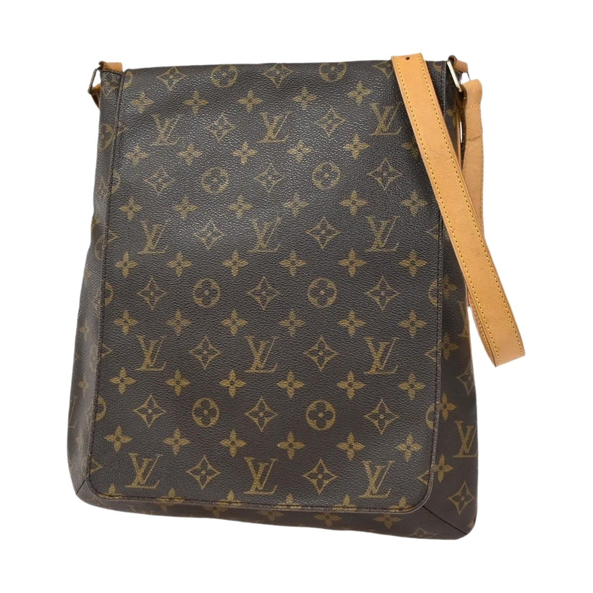 Musette cloth handbag