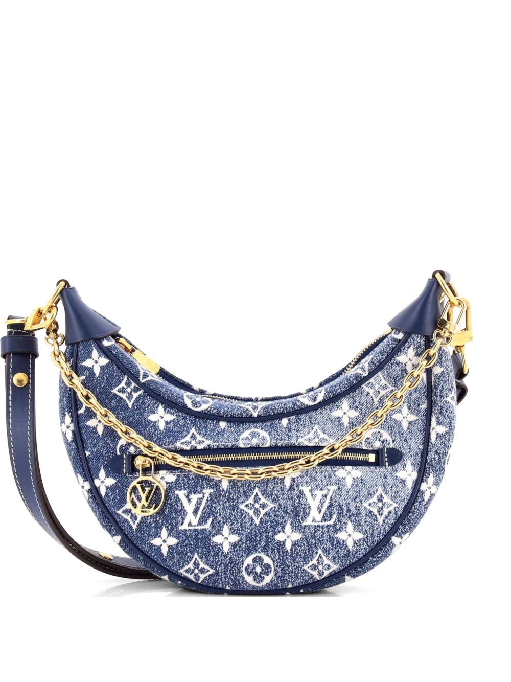 Loop Handbag Monogram Jacquard Denim hobo bag