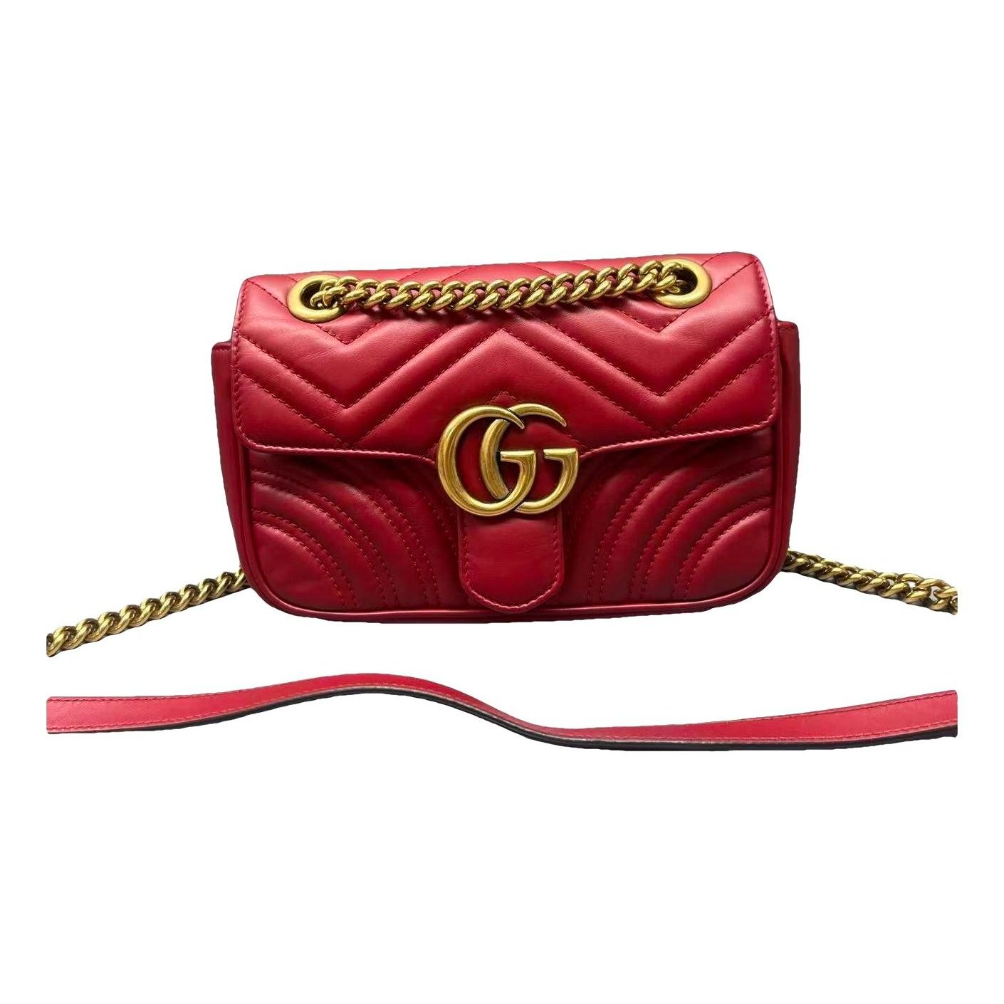 GG Marmont Flap leather handbag