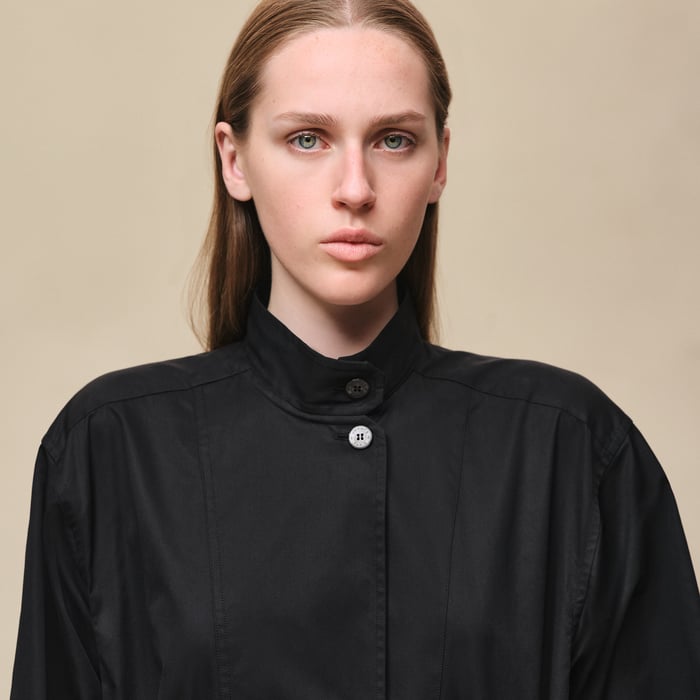 Noir Drawstring Dress