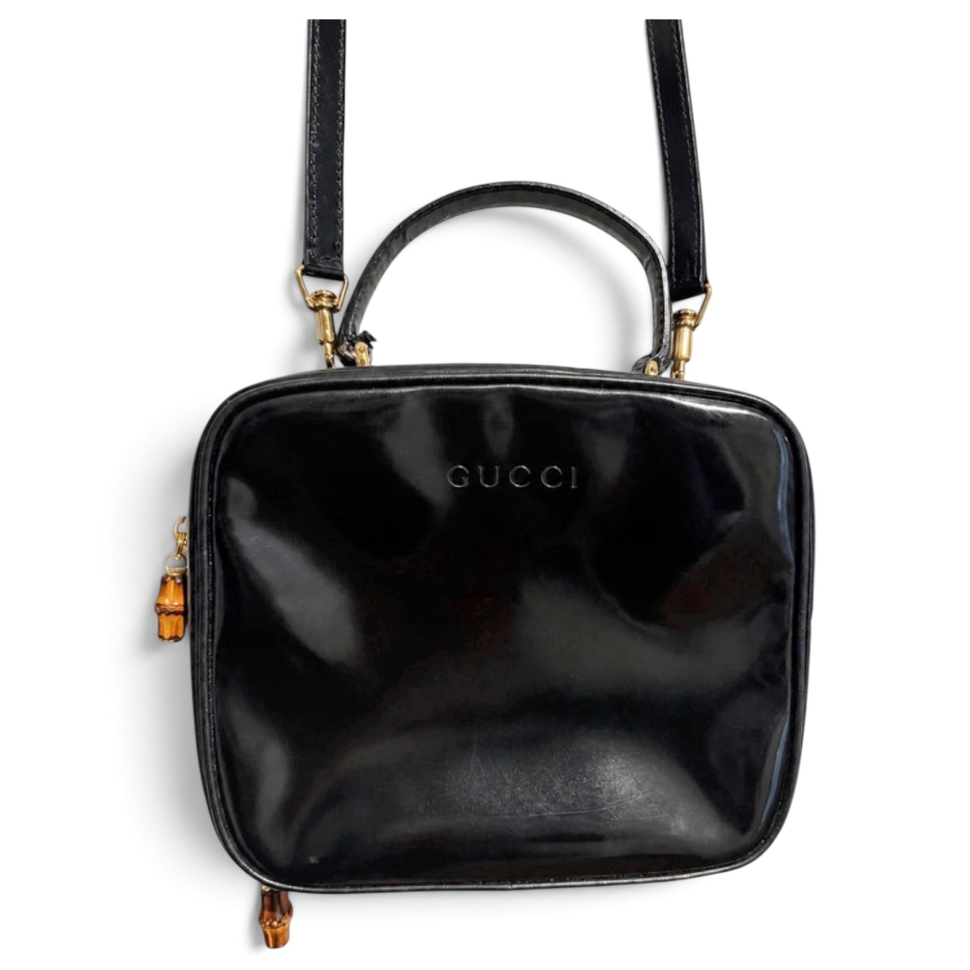 Patent leather handbag