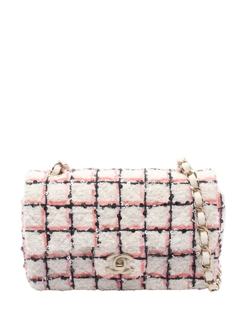 2021-2026 Mini Rectangular Classic Tweed Single Flap crossbody bag
