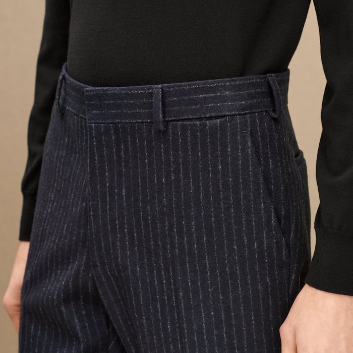 Marine "Rayures Craies" Soho Pants