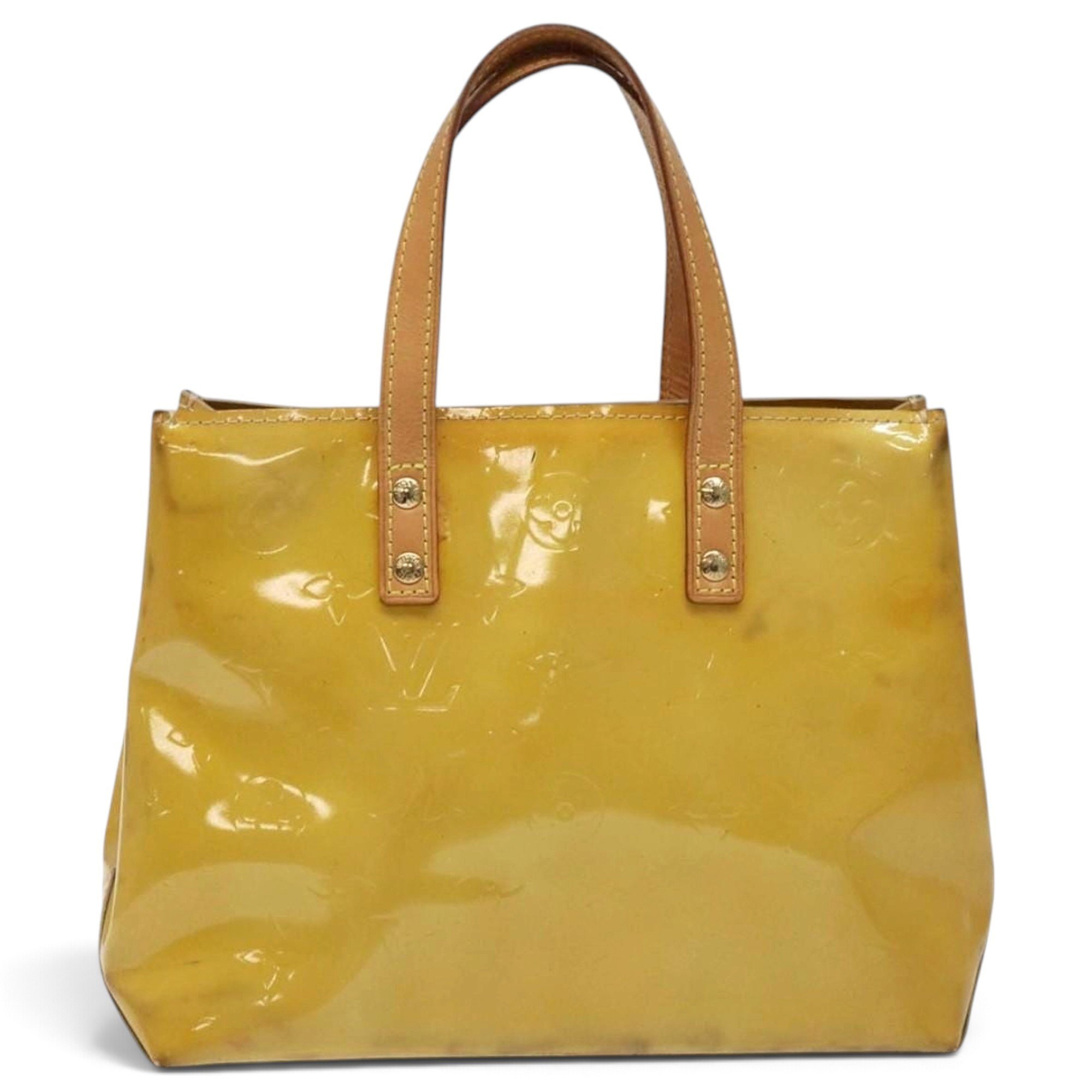 Reade patent leather handbag