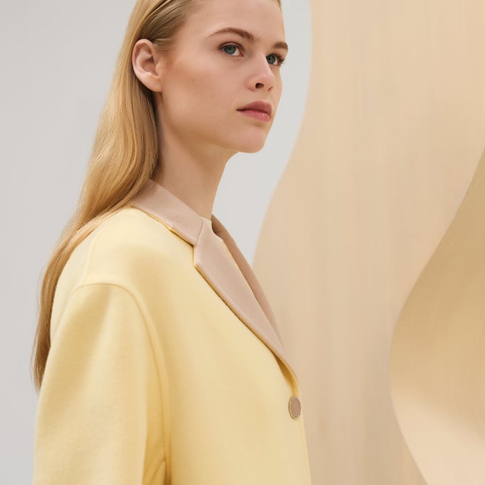 Jaune Aurore Supple Cashmere Coat