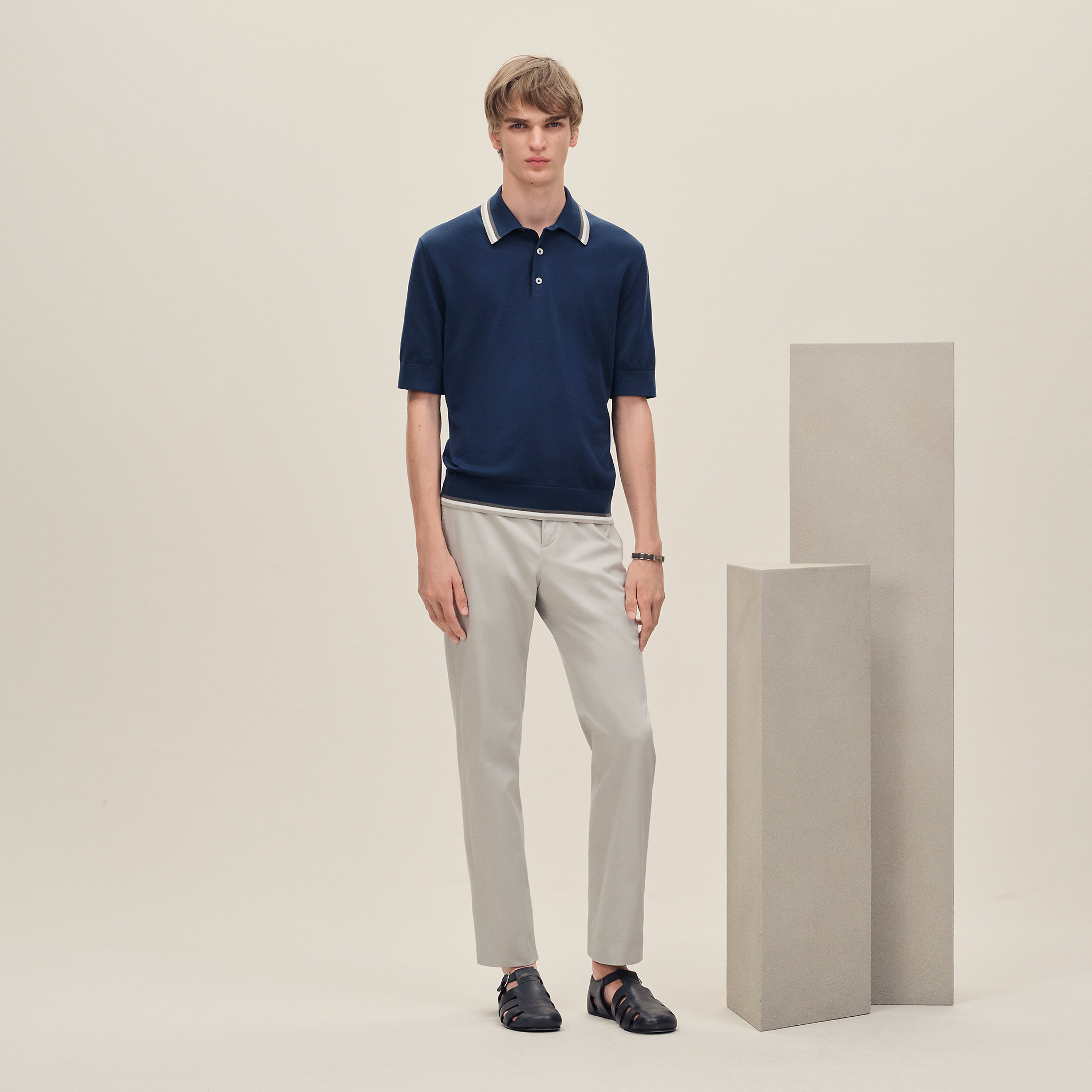 "Rayures & Twist" polo shirt