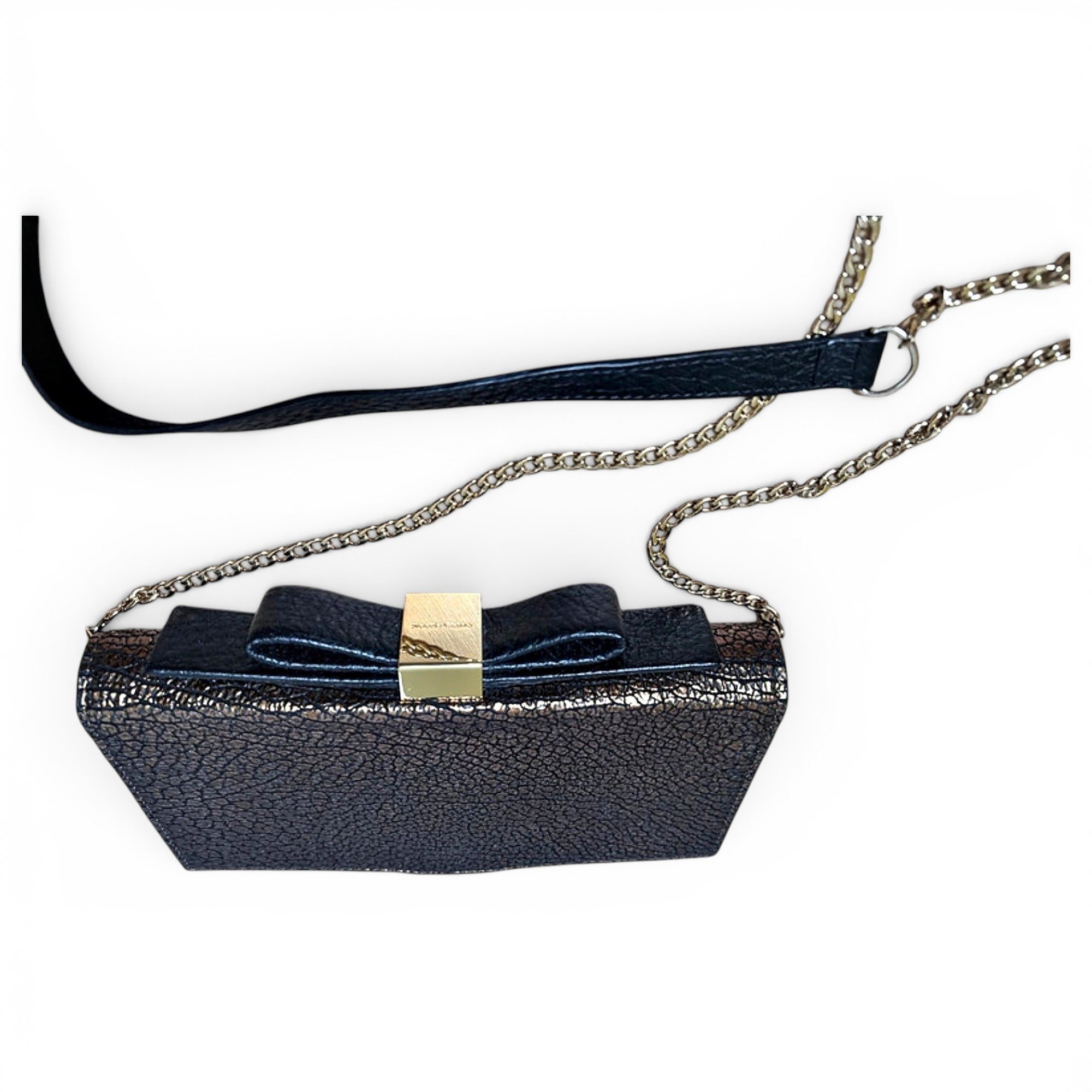 Vegan leather clutch bag