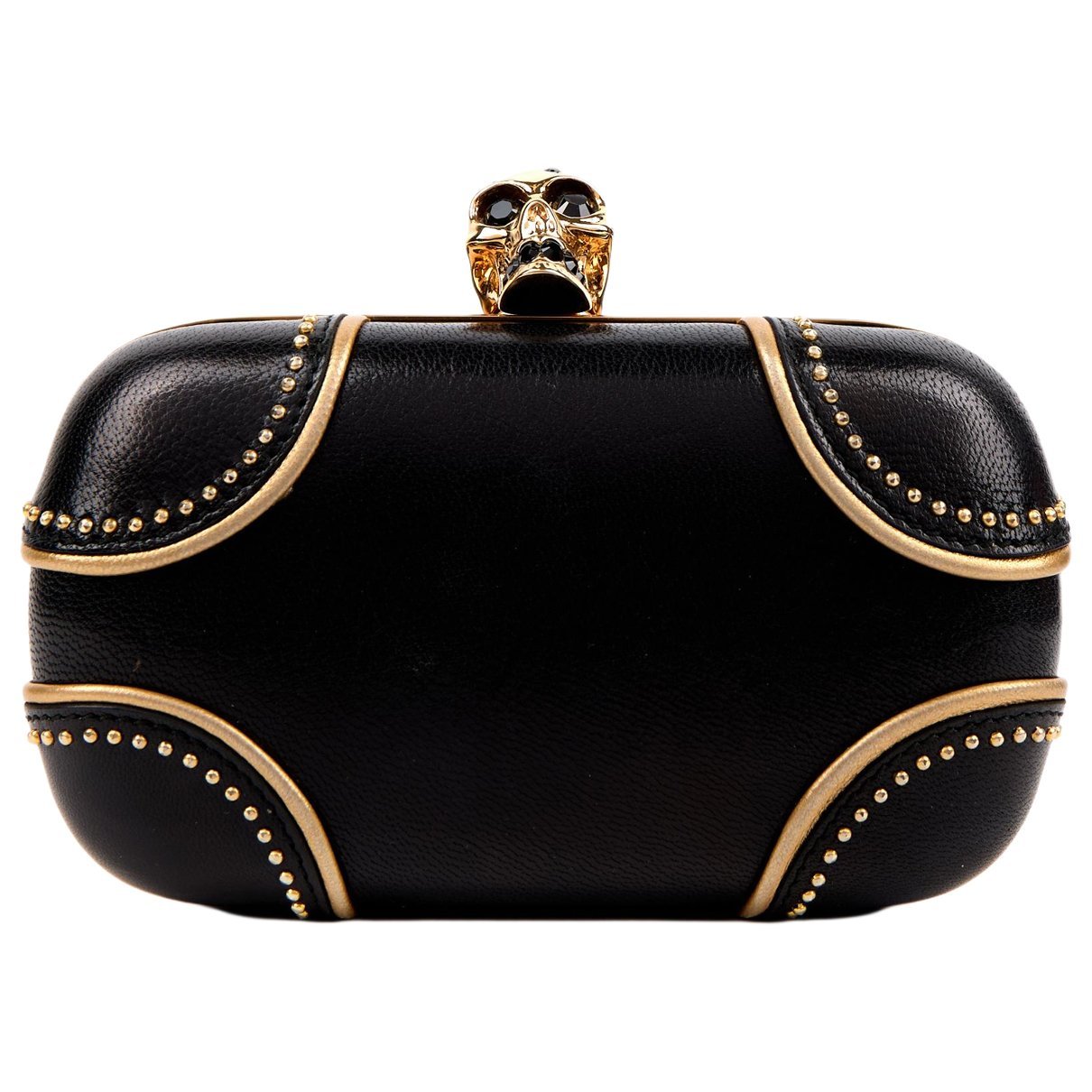Leather clutch bag