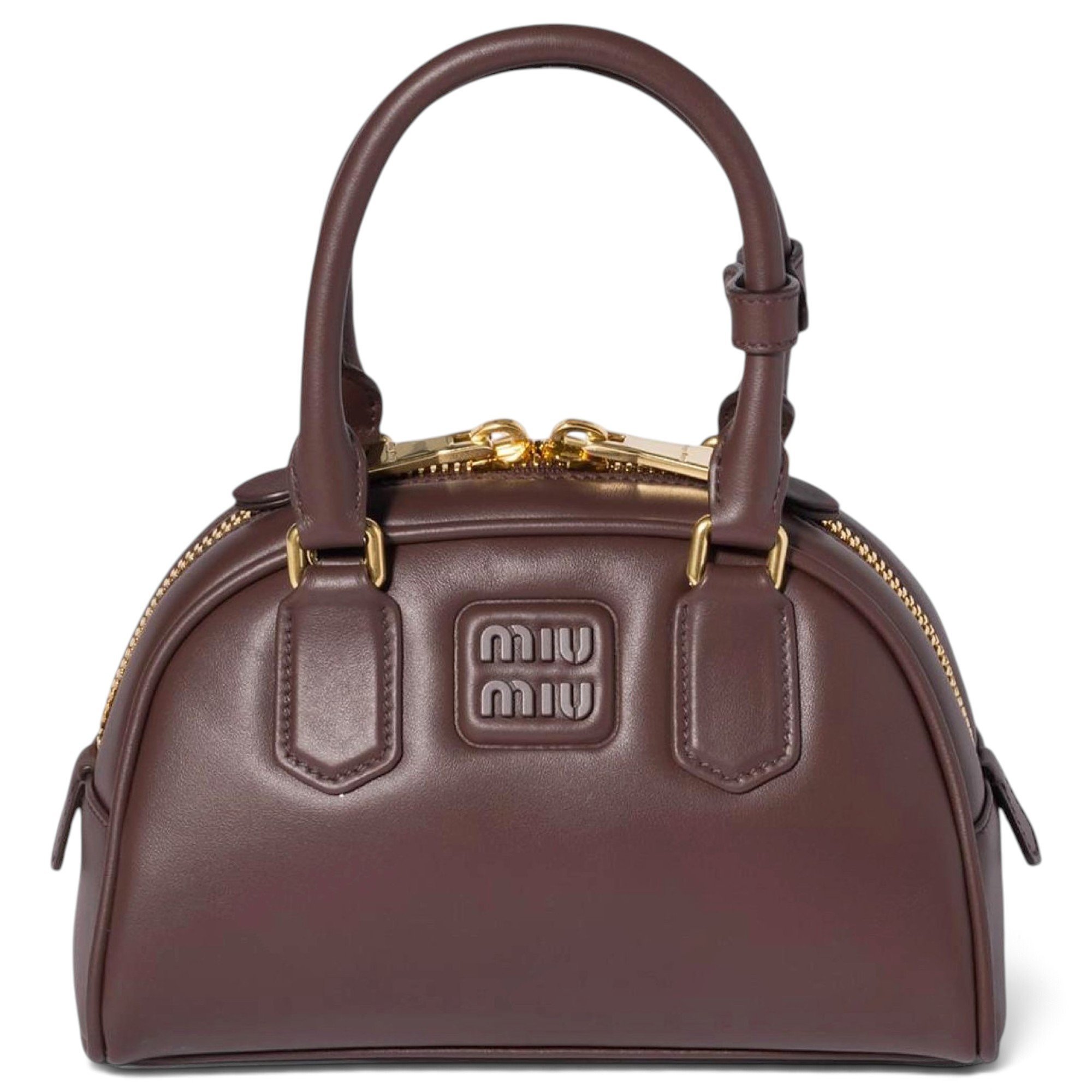 Arcadie leather bowling bag