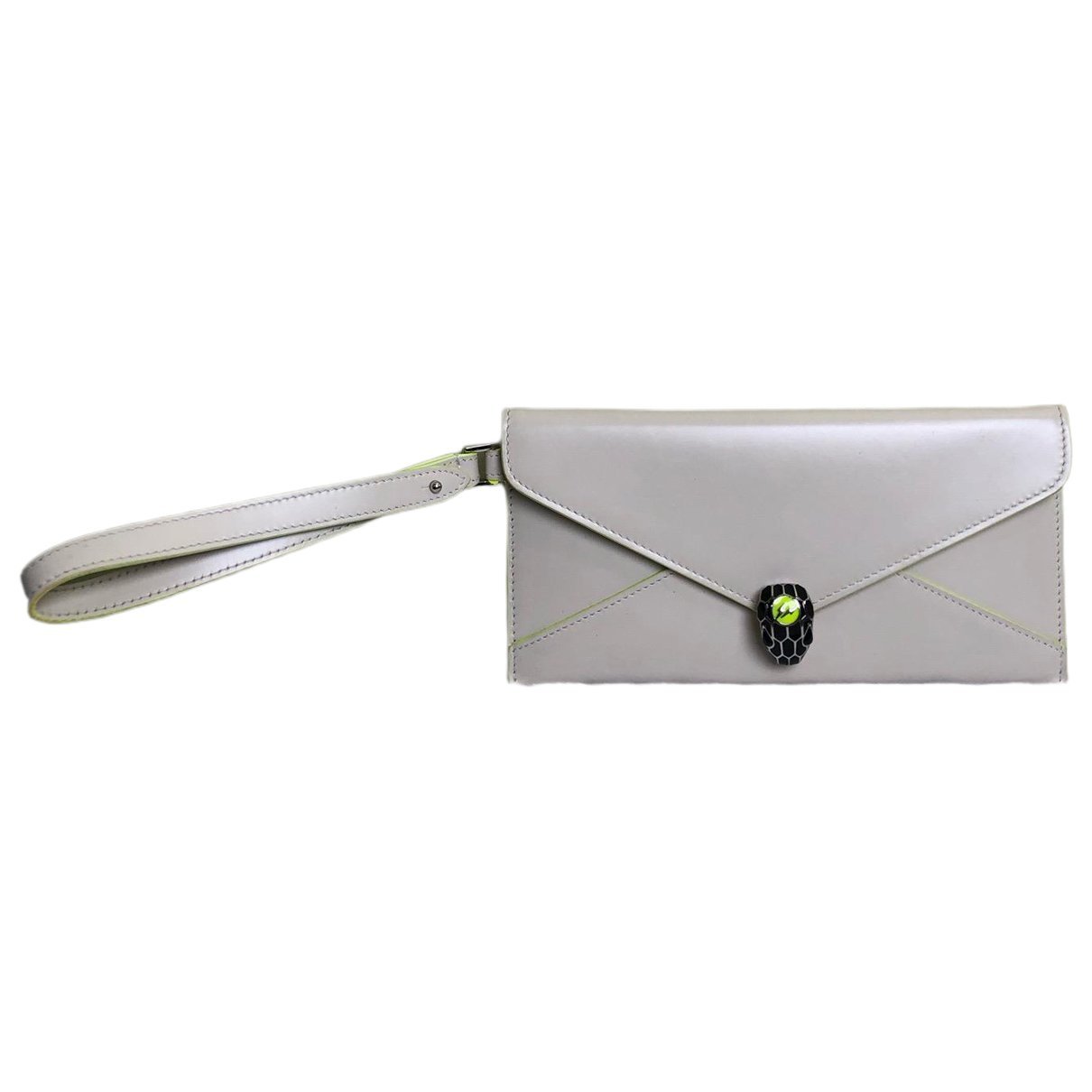 Serpenti leather clutch bag