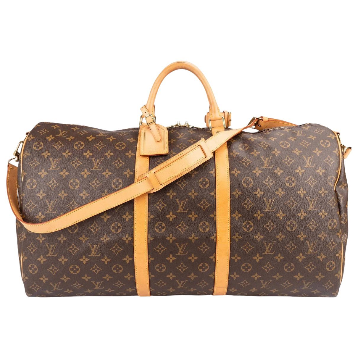 Keepall leather travel bag