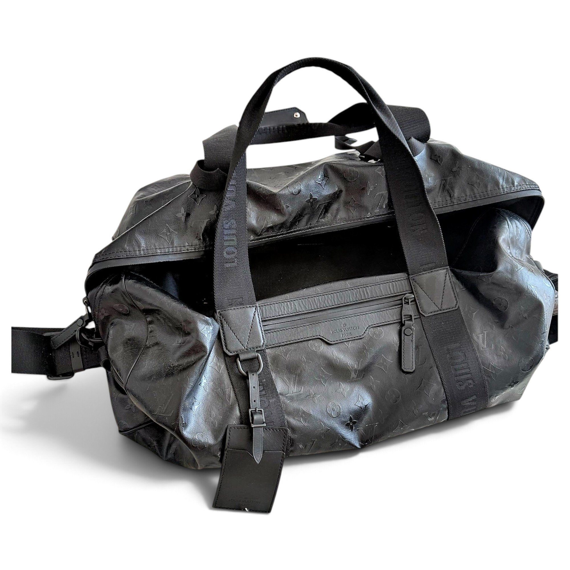 Keepall leather travel bag