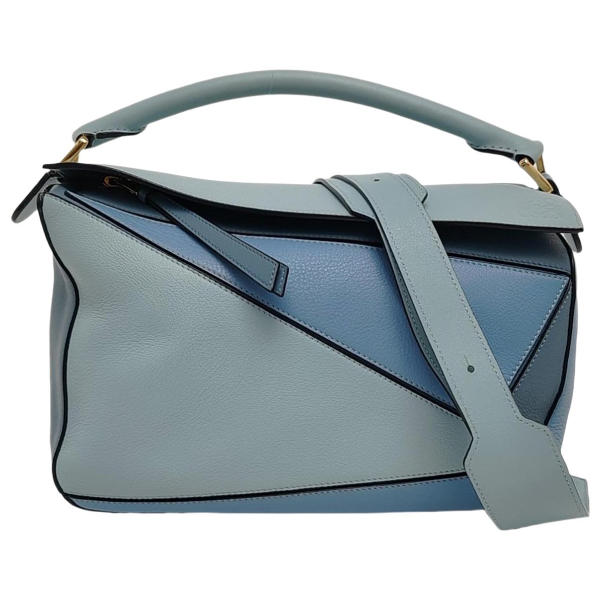 Puzzle leather handbag