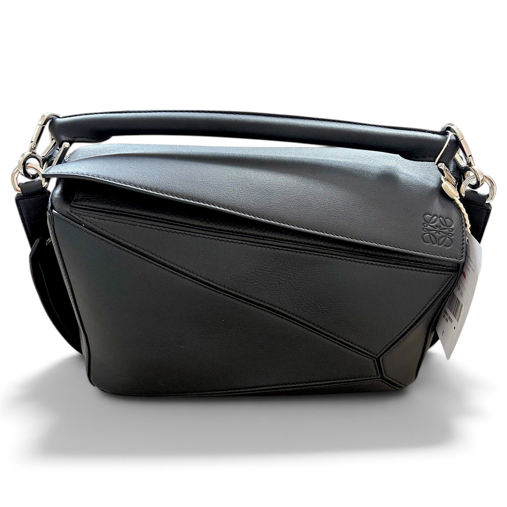 Puzzle leather handbag