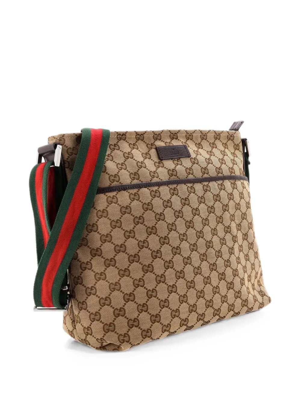Front Pocket Web Messenger GG Canvas Medium crossbody bag