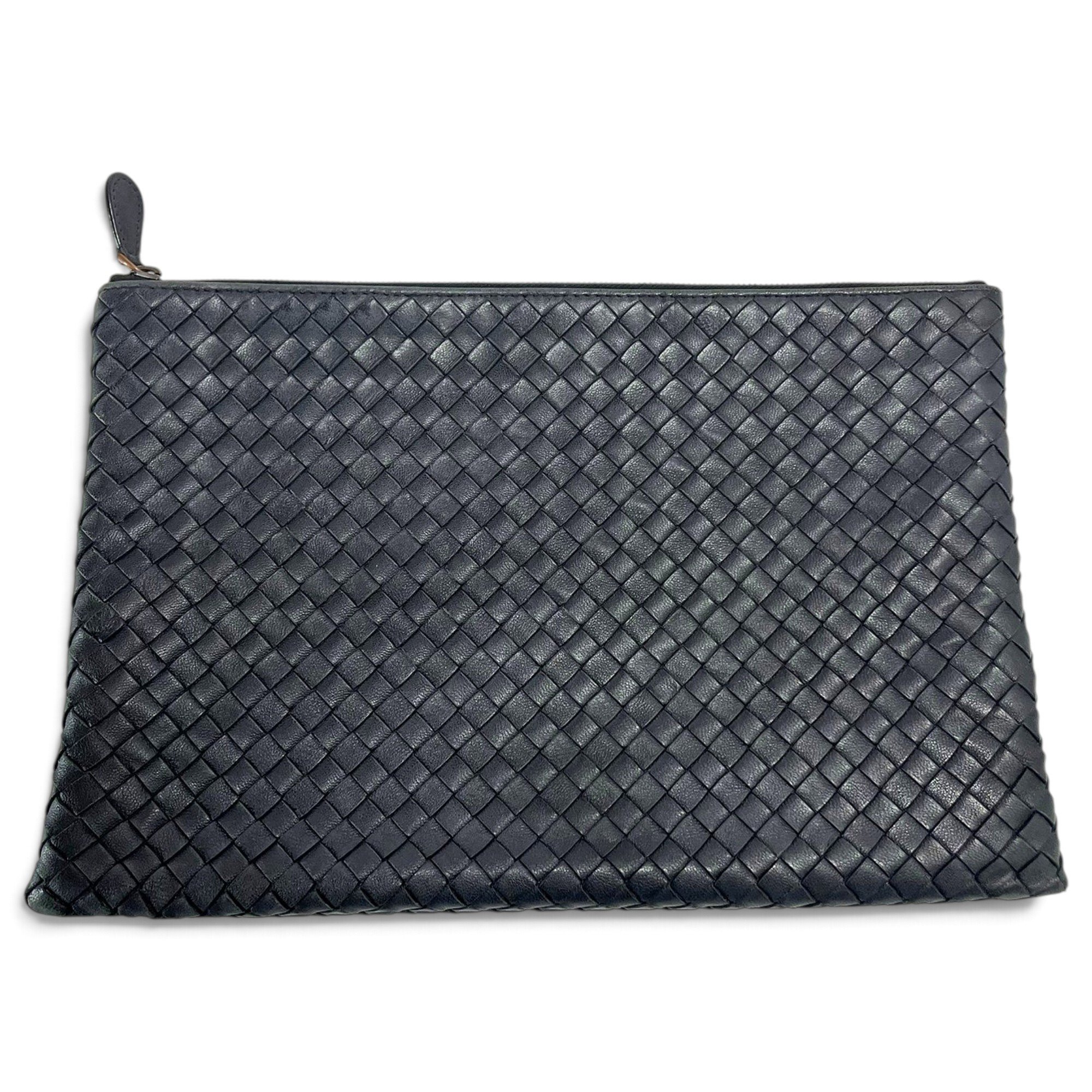Leather clutch bag