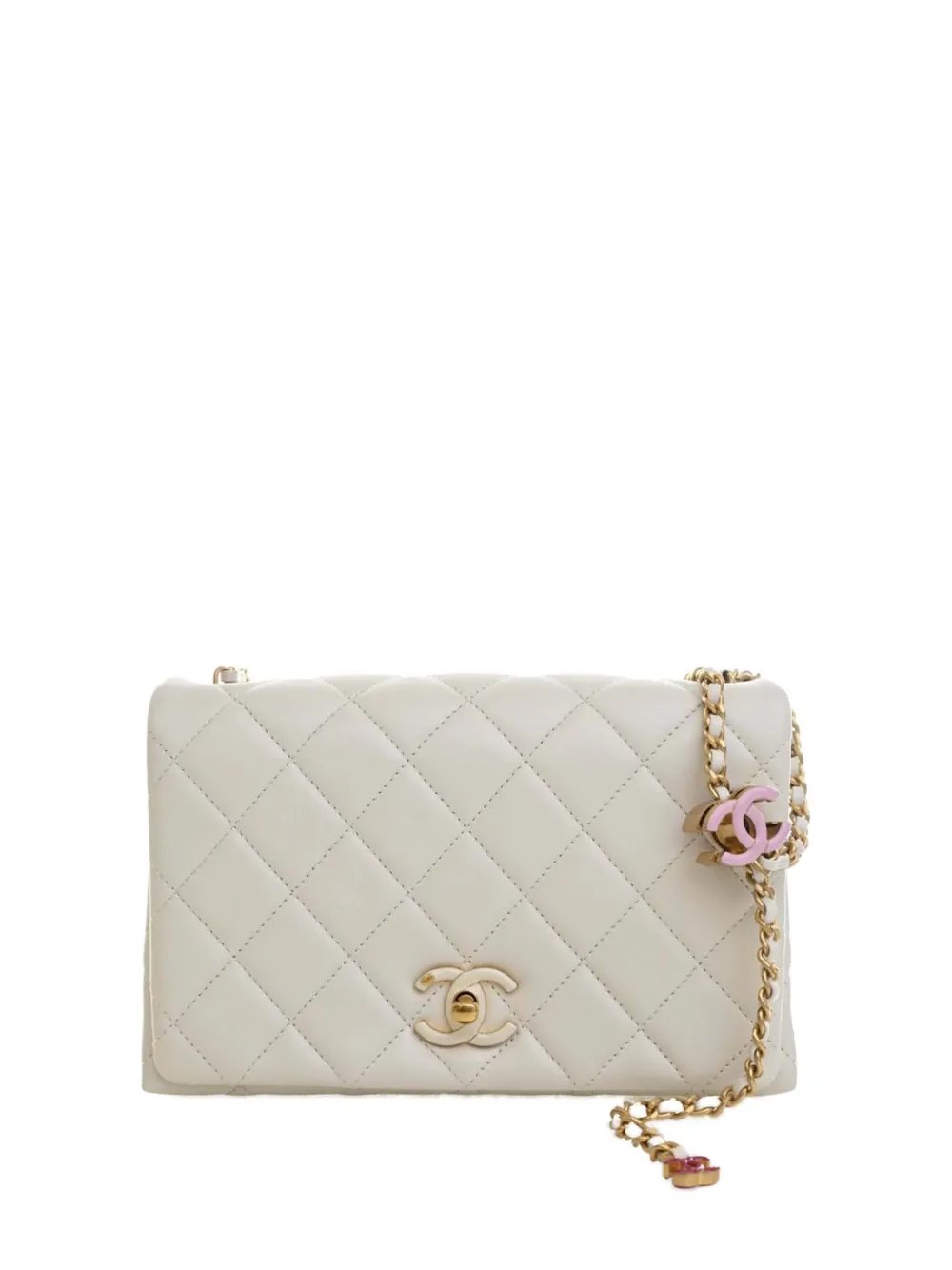 2021-2026 Paris Manchester Quilted Calfskin Enamel CC Flap crossbody bag