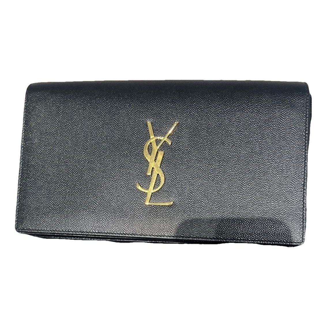 Leather clutch bag