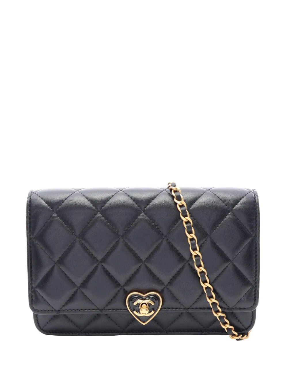 2021-2026 Quilted Lambskin Acrylic Coco Love Wallet on Chain crossbody bag