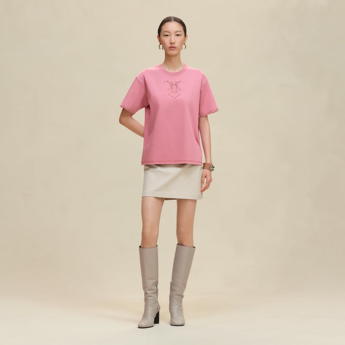 Rose Sorbet Embroidered Maxi T-shirt