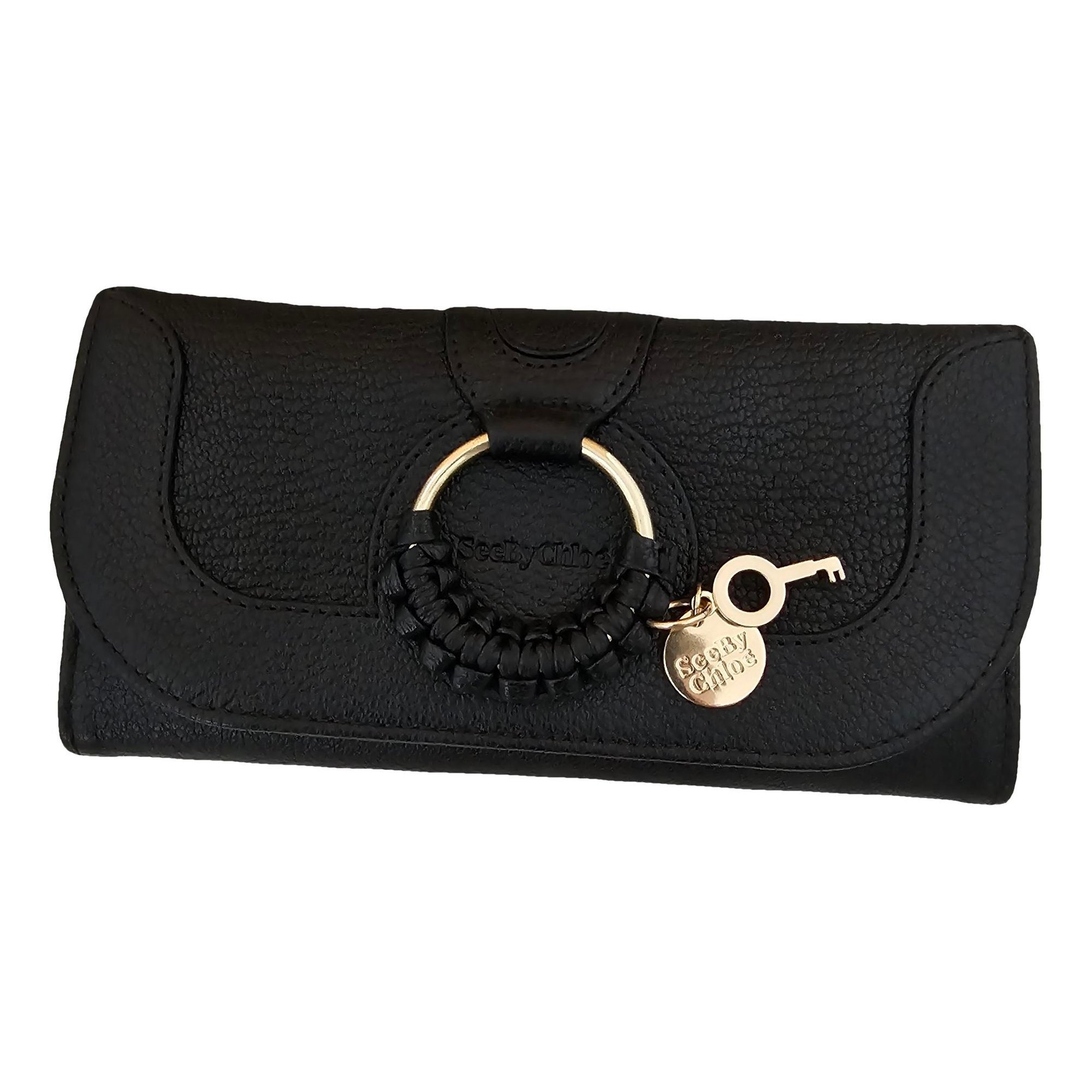 Leather clutch bag