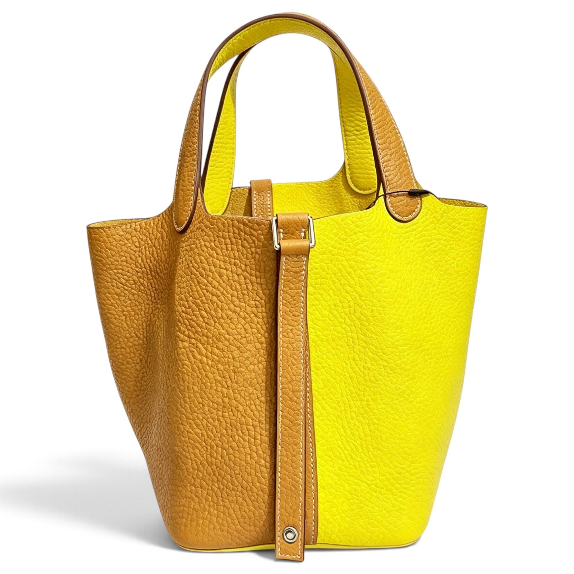 Picotin leather tote