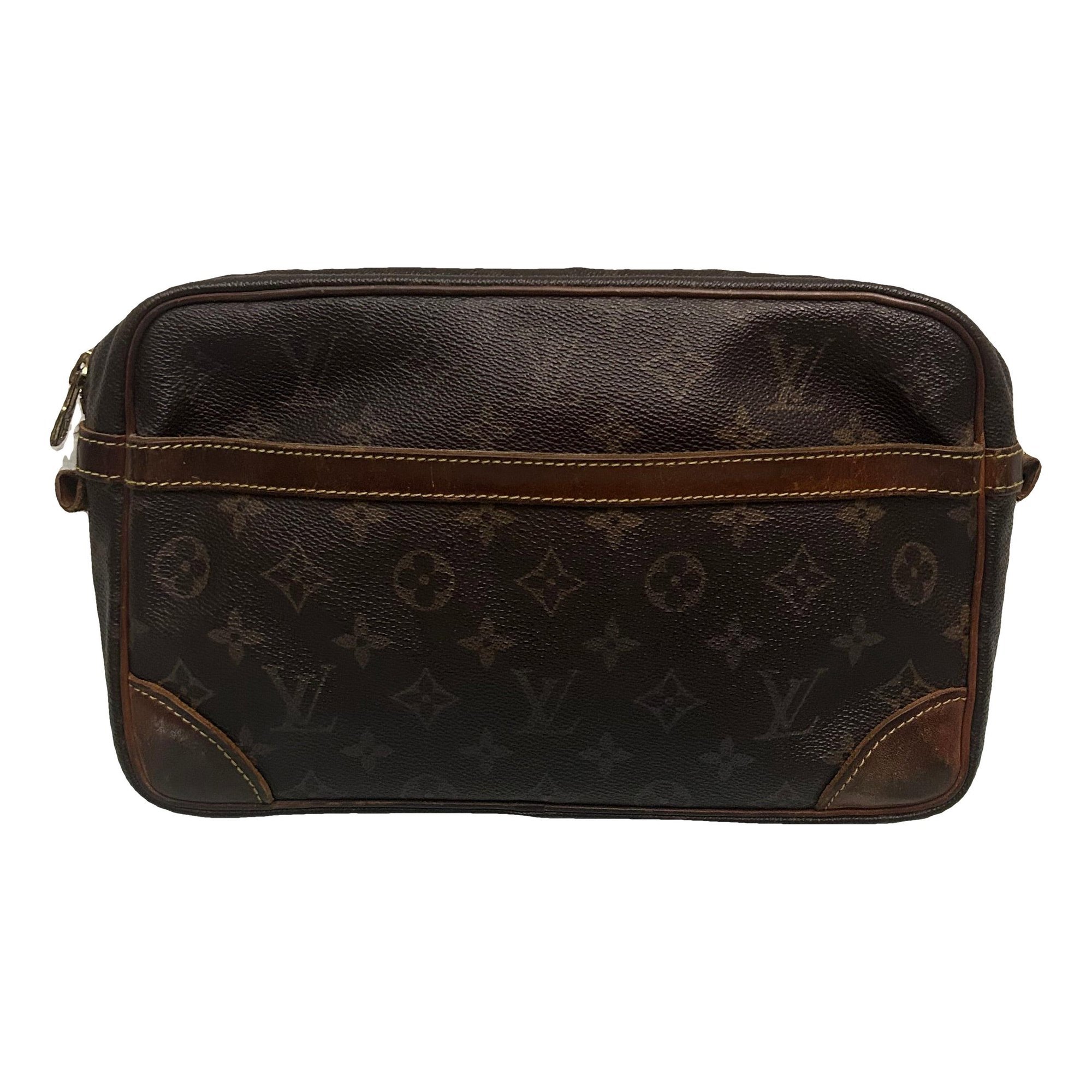 Leather clutch bag