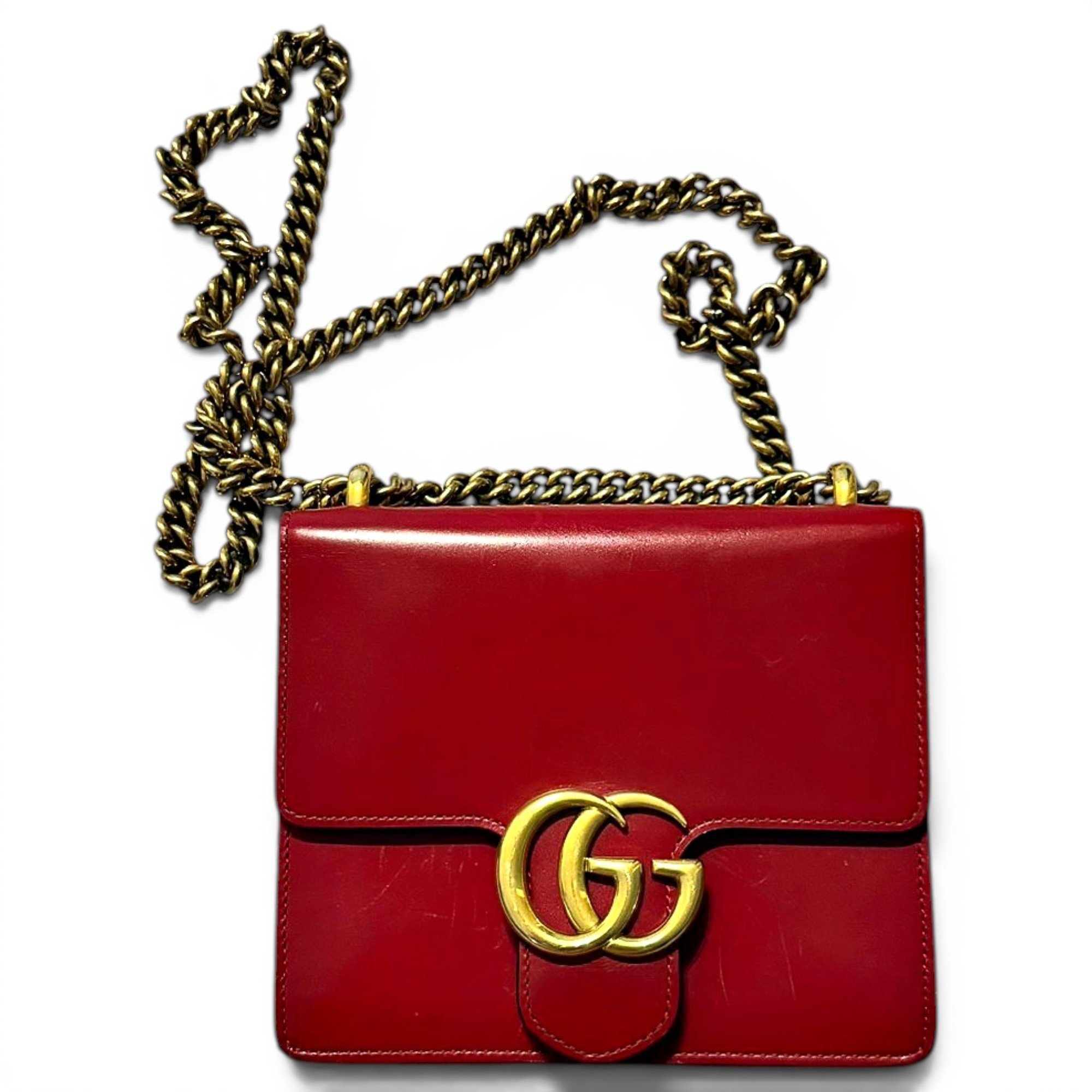 Interlocking leather bag
