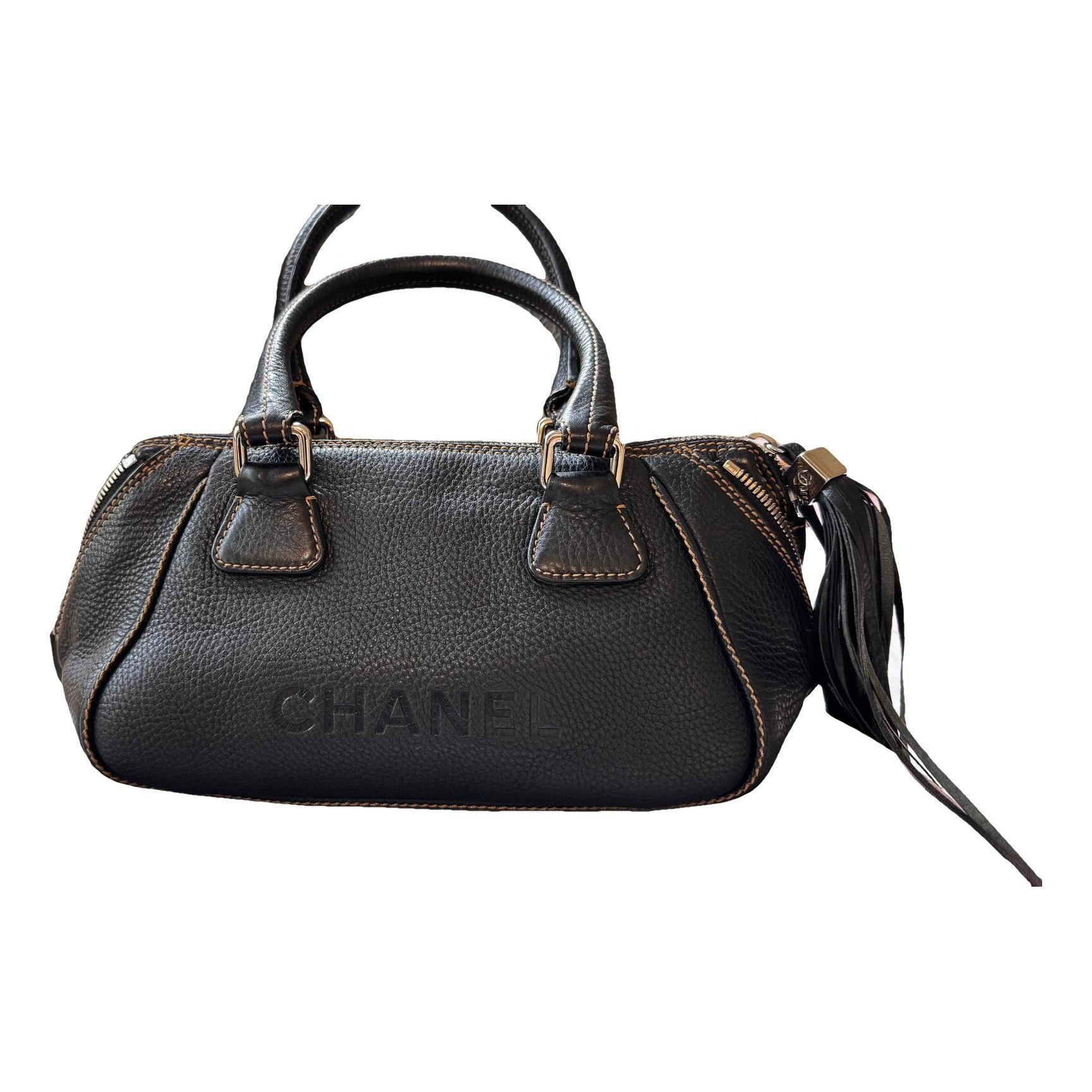 Leather bowling bag