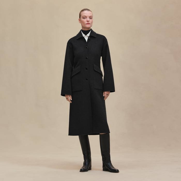 Gris Volcanique Equestrian Long Jacket