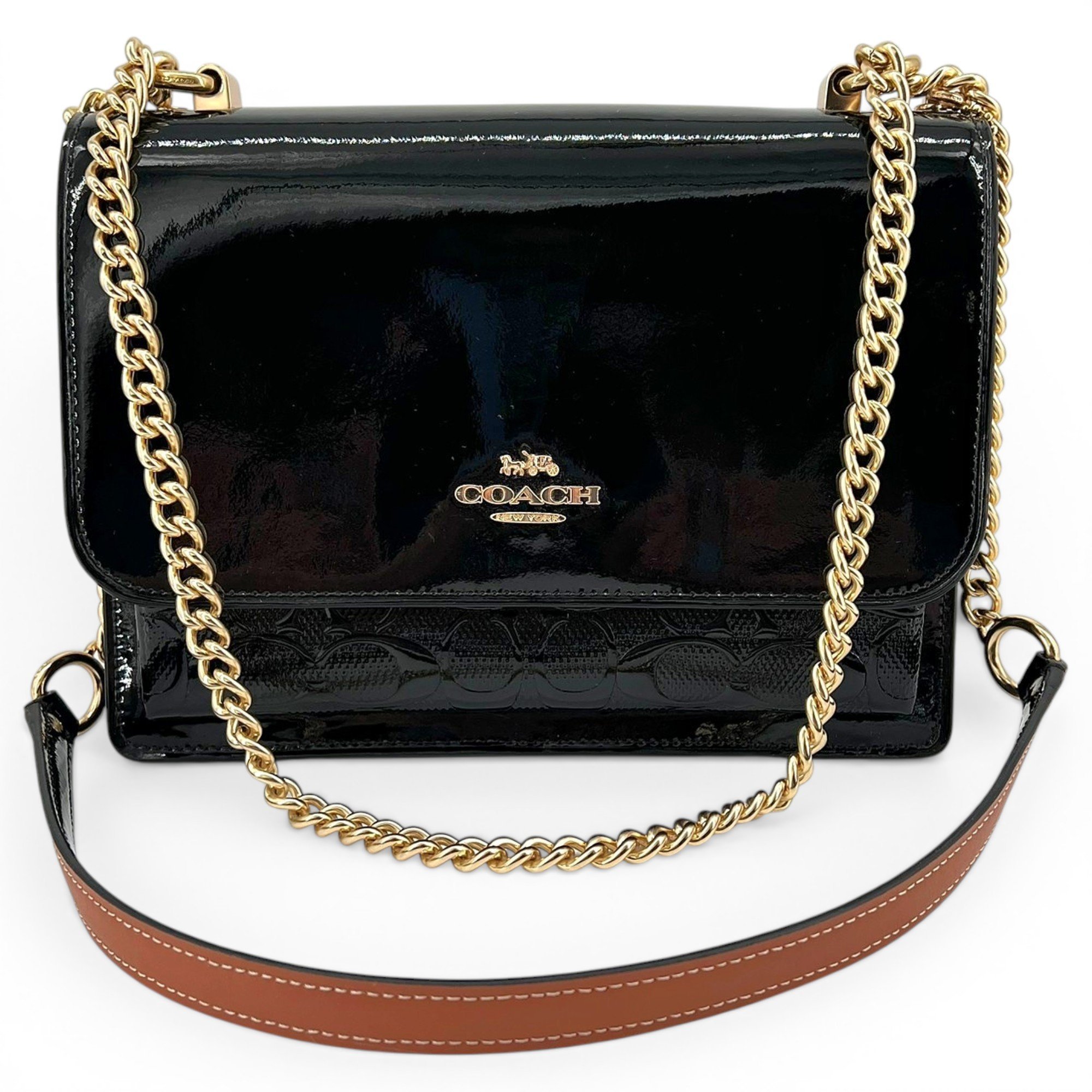 Patent leather crossbody bag