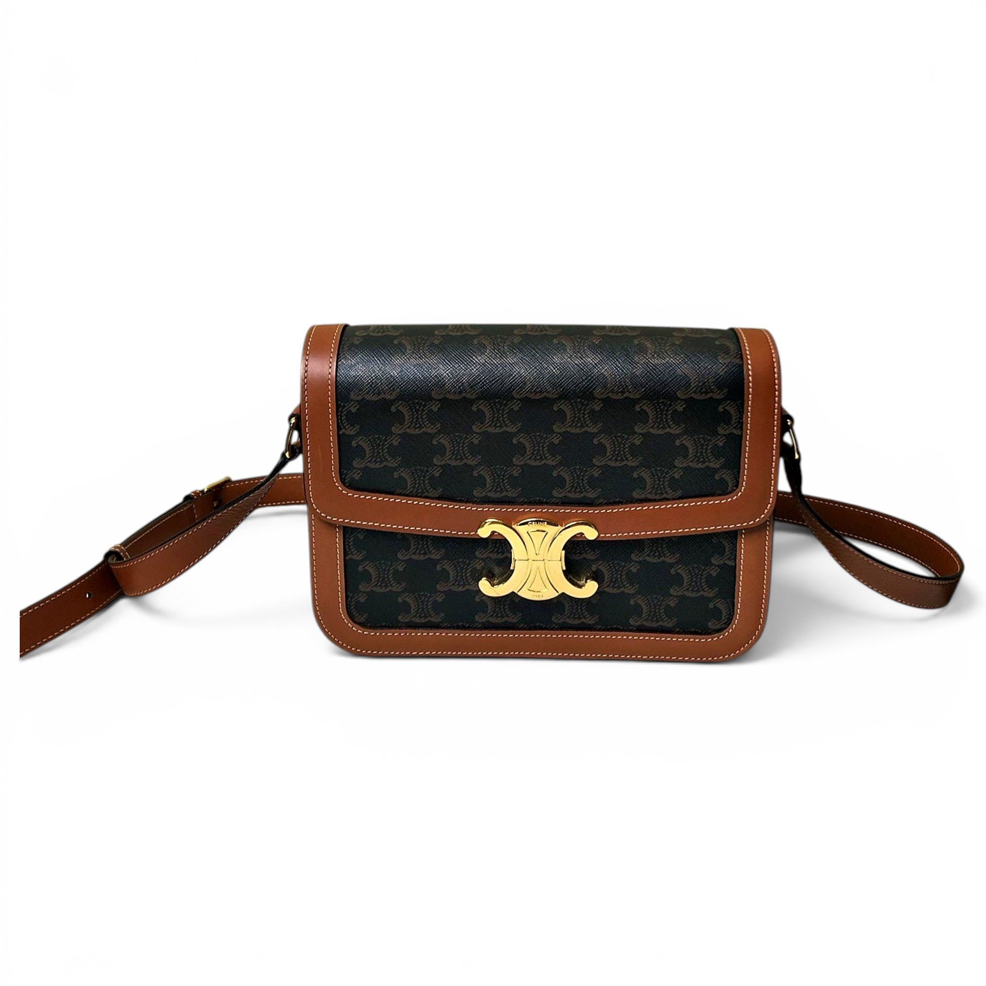 Triomphe leather handbag