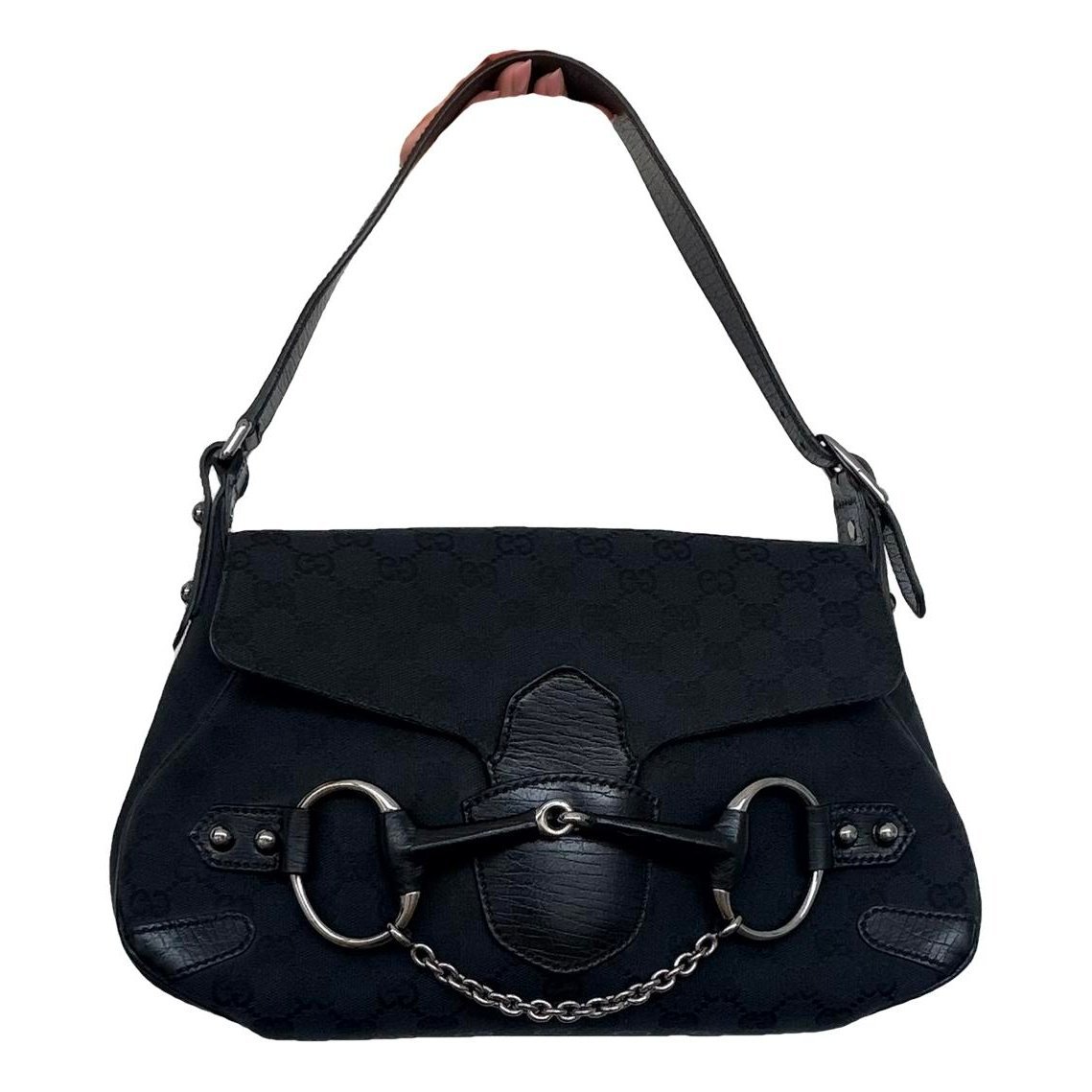 Horsebit Chain cloth handbag