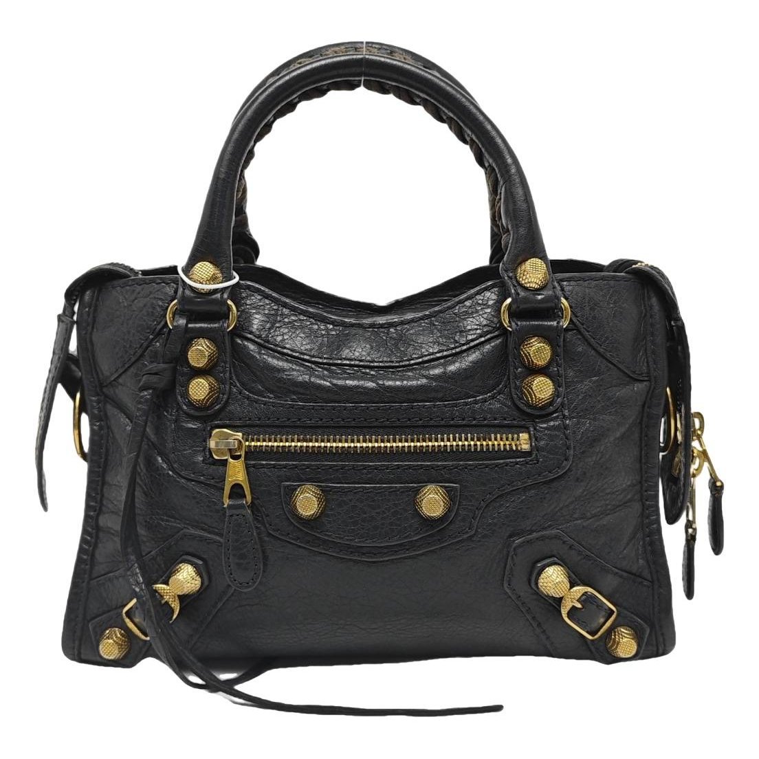 City leather handbag